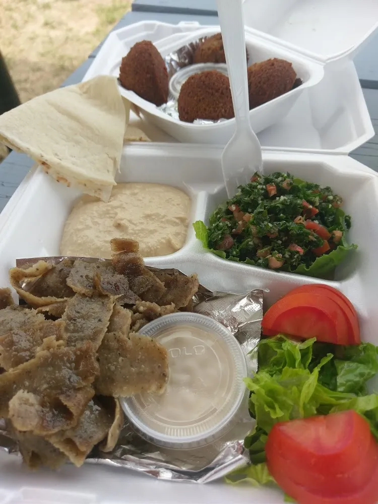 Falafel Plate with Tabouli and Hummus